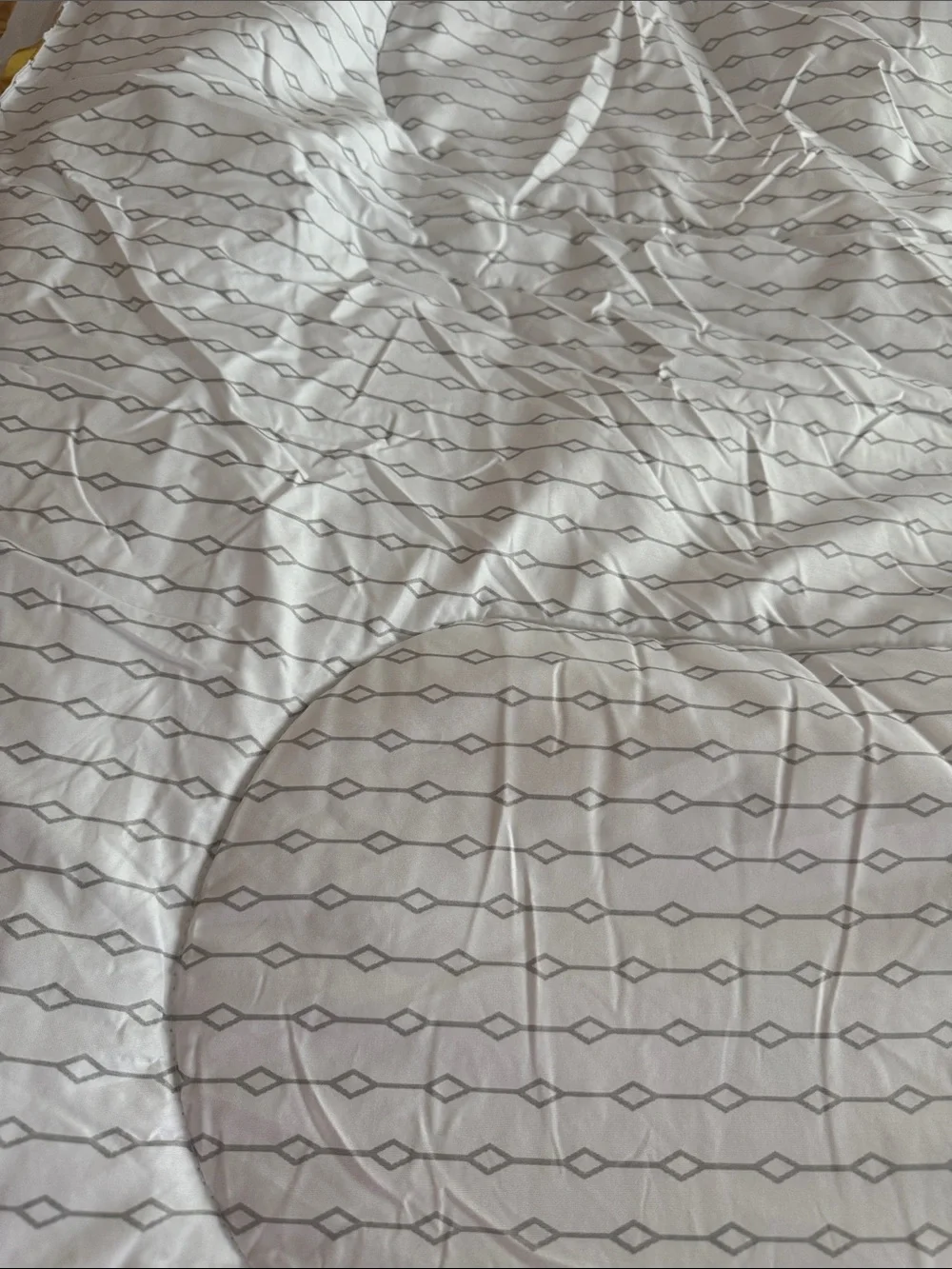 White and Gold Geometric Comforter Set